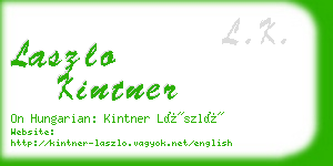 laszlo kintner business card